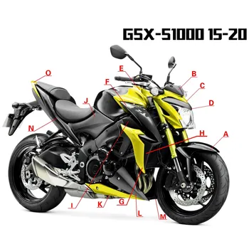 GSXS1000 Purvasargiai Inection Skydelis Kėbulo Rėmas Raštas Rinkiniai Suzuki GSX-S1000 GSXS 1000 2015-2020 m. Motociklo Priedai