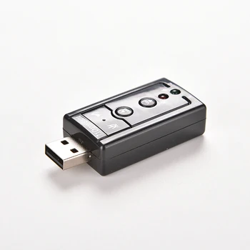 1PC Išorinė USB GARSO GARSO KORTELĖS ADAPTERIS, VIRTUALUS 7.1 ch USB 2.0 Mic Garsiakalbių Garso Mikrofoną su Ausinėmis, 3.5 mm Lizdas Skaičiuoklė