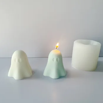 Silikono Dvasios Žvakė Pelėsių 3D Gipso Dervos Lašas Klijų Šokolado Muilas Ledo Kubo Formos Žvakė Priėmimo Rankų darbo Helovinas Ornamentu
