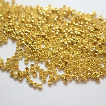 Variu dengto 18k originali aukso zawalcowany priedai granulių serijos raundas granulių timpa sagtis padėties nustatymo karoliukai