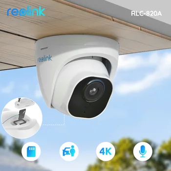 Reolink Smart Security Camera 4K 8MP PoE Outdoor Infraraudonųjų spindulių Naktinio Matymo Dome Kameros Matomas su Asmens ir Transporto priemonių Aptikimo RLC-820A
