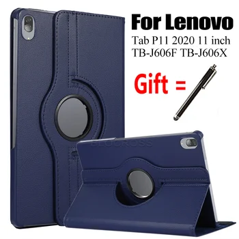 Lenovo Tab P11 / P11 Pro TB-J706F J606F 2020 Atveju, 360 Laipsnių Besisukantis PU Odos Flip Cover Atveju Xiaoxin Trinkelėmis 11