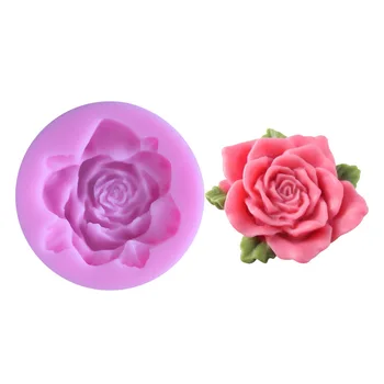 Gėlių Rožių formos Silikoninis Minkštas Muilas 3D Torto Formą Keksiukų Želė Saldainiai, Šokoladas Apdailos Kepimo Įrankis, Liejimo formos