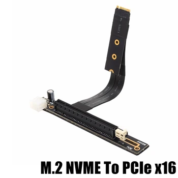 6pin Power M2 NVMe converter PCIE x16 vaizdo plokštė built-in adapteris M. 2 mkey išplėtimo korta pci-e 16x Lankstus Plokščias Kabelis