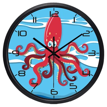 Animacinių filmų Puikus Jūros Žibintų Žuvų Sieninis Laikrodis 