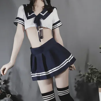 Mokyklos Mergaitė Japonijos Plus Size Kostiumai Seksualus Apatinis Trikotažas Moterims Pagundai Kostiumas Studentų Vienodas Miniskirt Cosplay Apranga Cheerleader