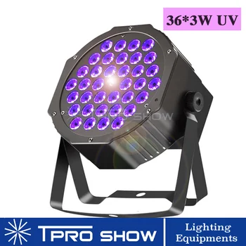 DMX LED Juodos Šviesos UV Šalies Lempa Projektoriui Mini LED Par Scenos Apšvietimo Efektas Ultravioltet Apšvietimo Švyti Namuose Šalis