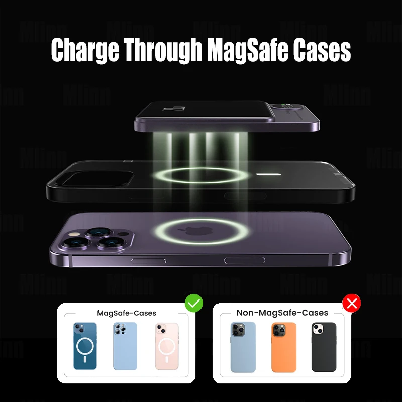 10000mAh Macsafe Powerbank Magnetinės Galios Banko Belaidis Kroviklis Mini Išorės Atsarginių Pagalbinės Baterijos MagSafe iphone12 13 14 Nuotrauka 4