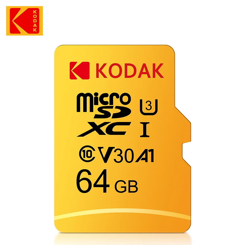 10vnt Kodak Geriausios kainos U3 micro sd kortelę 64GB 128 GB SDXC/SDHC class 10 Flash Atminties Kortelė micro sd 64gb kortele Nemokamas pristatymas Nuotrauka 1