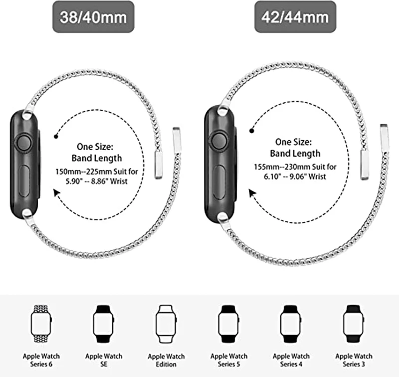 Dirželis Apple watch Band 44mm 40mm 45mm 41mm 38mm 42mm 44 mm Accessories Milano Linijos Metalo apyrankė iWatch 