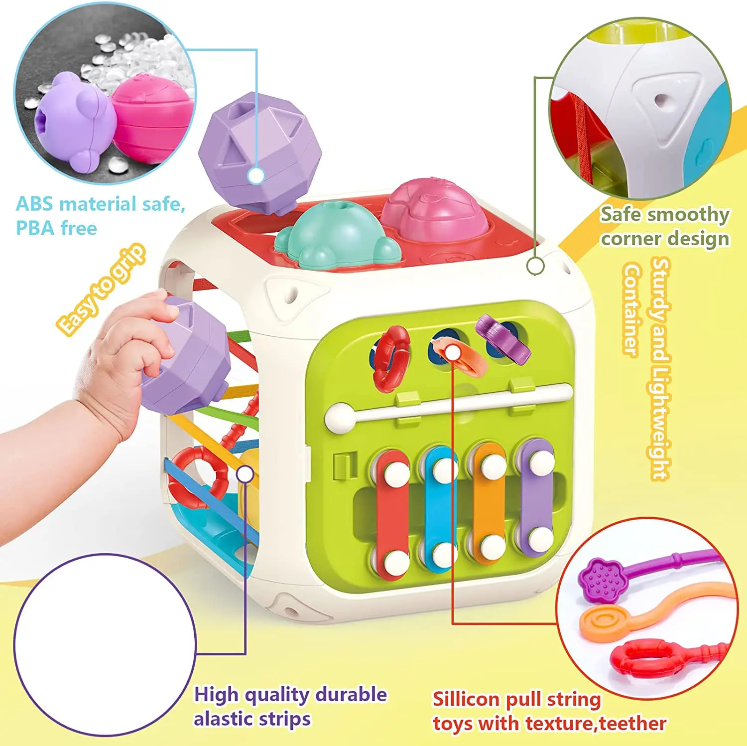 Montessori Jutimo Vystymosi Kūdikių Žaislai Traukti Eilutę Piršto Suvokti Mokymo Ankstyvasis Ugdymas Švietimo Žaislai Kramtyti 1 2 3 Metus Nuotrauka 1
