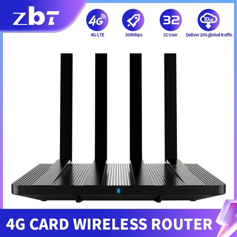 Wiflyer WiFi Router 4G LTE Maršrutizatorius 300Mbps Namų Hotspot 4G Wi-Fi Roteador RJ45 LAN WAN ES Modemas 3G/4G Bevielio ryšio SIM Kortelės Lizdas Nuotrauka 1